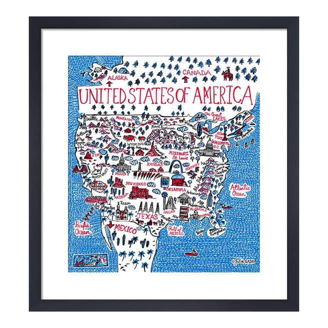 Julia Gash United States of America Framed Print, 36x28cm