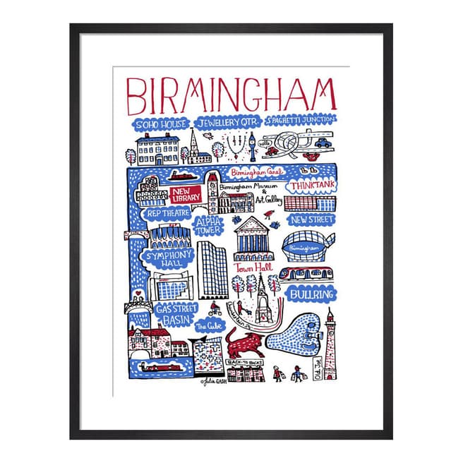 Julia Gash Birmingham Cityscape 36x28cm Framed Print