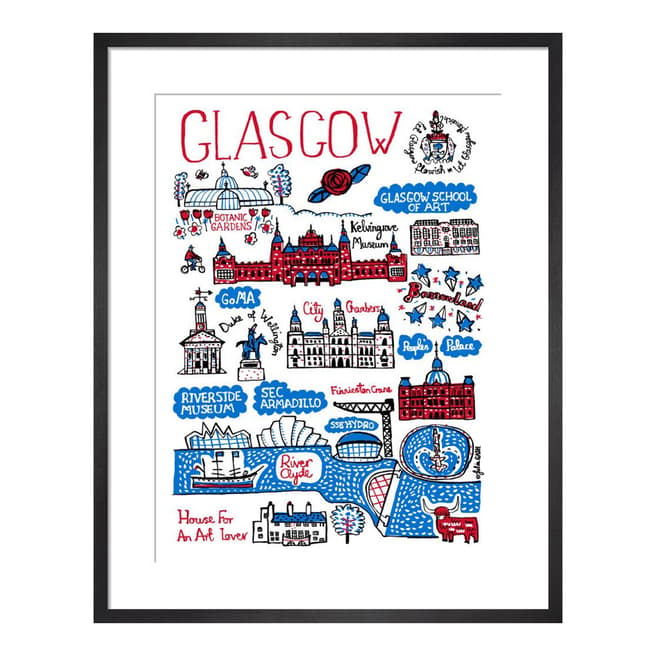 Julia Gash Glasgow Cityscape 36x28cm Framed Print