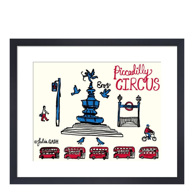 Julia Gash A Snapshot of Piccadilly Circus Framed Print, 36x28cm