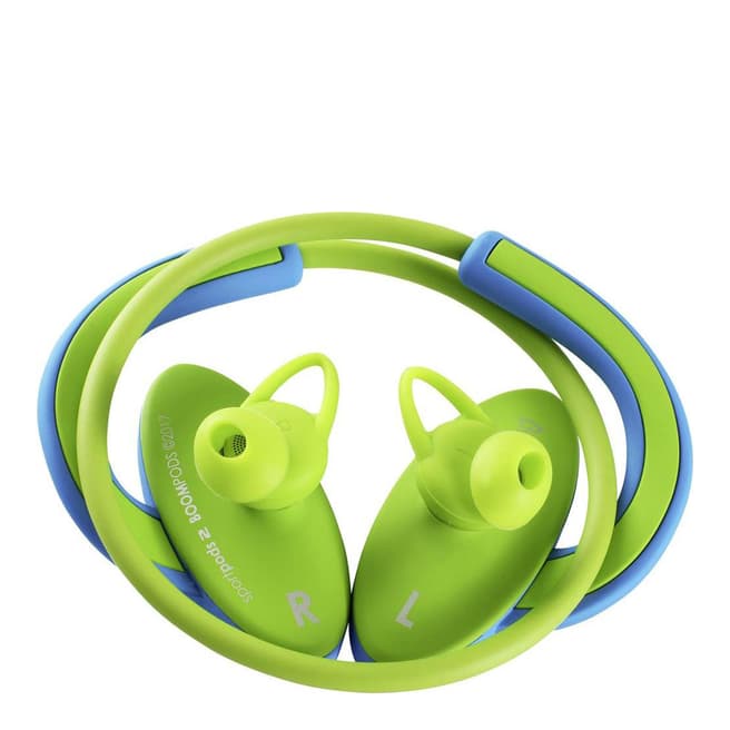 Boompods Blue/Green SportPods 2 Wireless Earphones