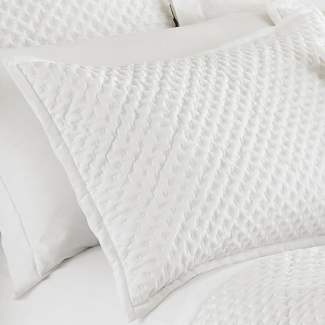 Paoletti Charroux 50x75cm Pillow Sham, White