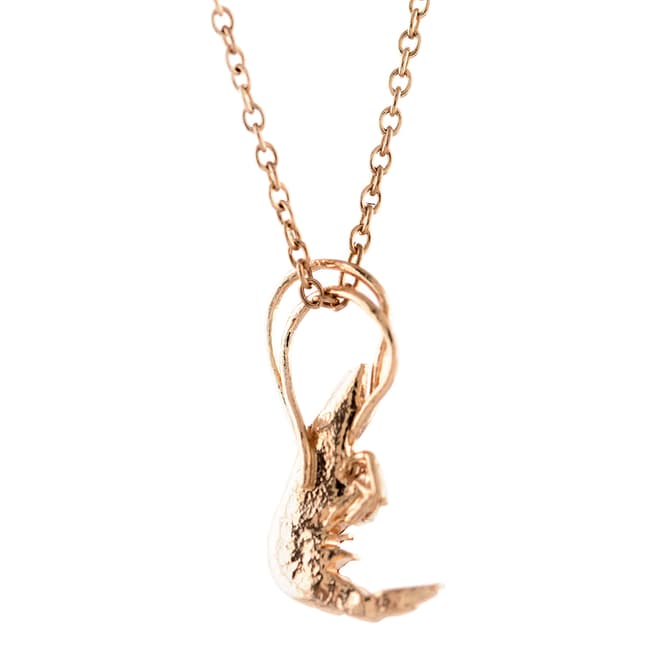Alex Monroe Rose Gold Plated Baby Shrimp Necklace