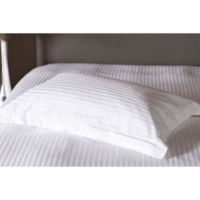 Belledorm 540Tc Satin Stripe Oxford Pillowcase, White