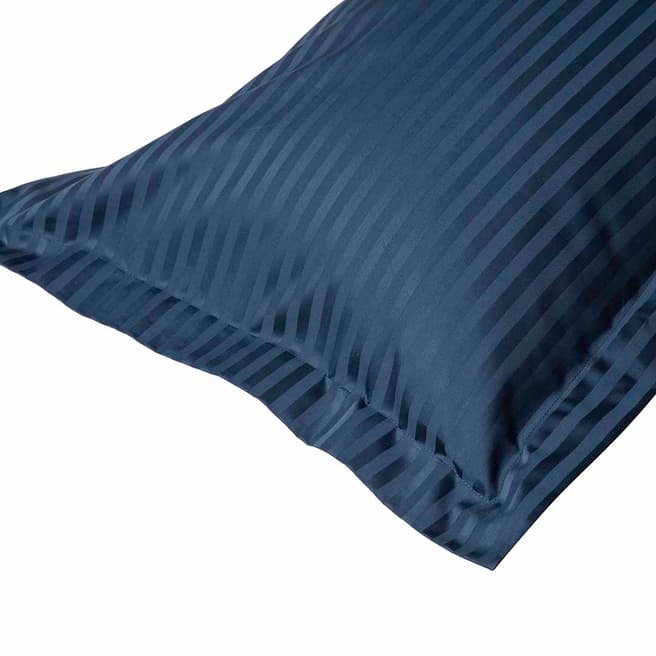 Belledorm 540Tc Satin Stripe Oxford Pillowcase, Navy