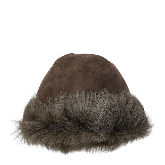  Brown/green Sheepskin Hat
