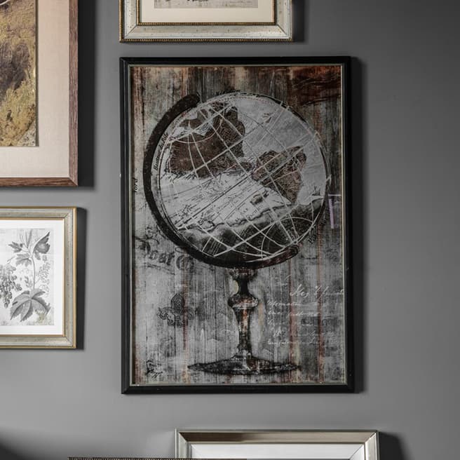 Gallery Living Aged Globe Framed Art 64x94cm