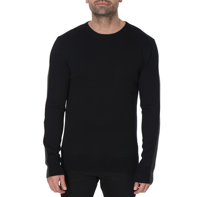 Bolongaro Trevor Black Crucible Contrast Knit Sweatshirt