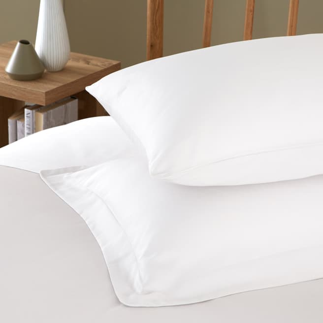 IJP 400TC Pair of Oxford Pillowcases, White
