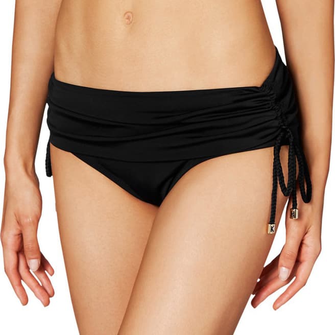 Heidi Klum Swim Black/Ink Iris Sun Muse Folded Midrise Bikini Briefs