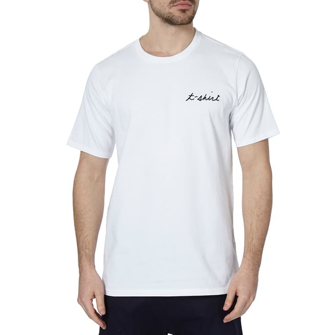 Rag & Bone Men's White T-Shirt Embroidery T-Shirt