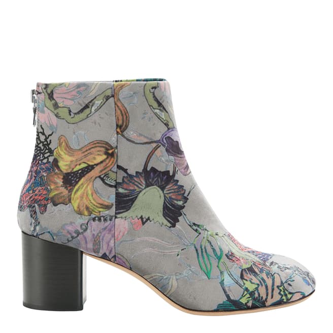 Rag & Bone Grey Floral Velvet Drea Boots