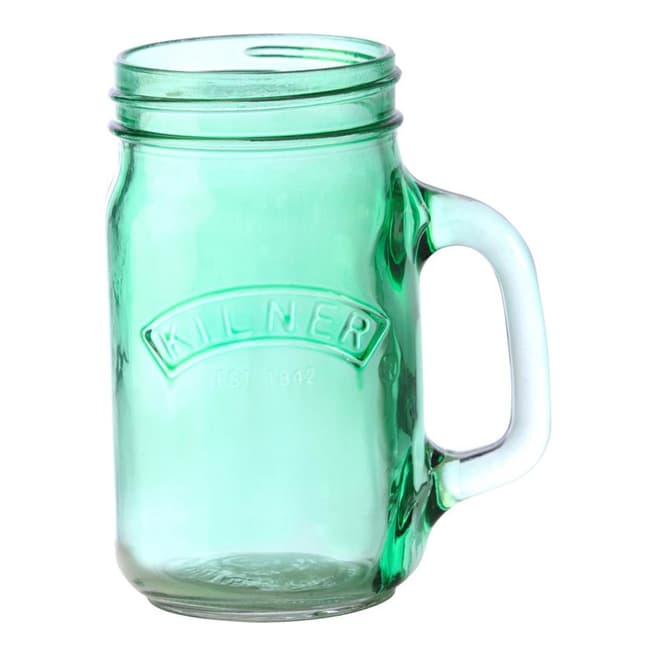 Kilner Green Set of 12 Handled Jars, 0.4L