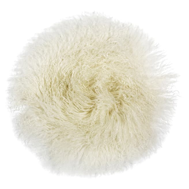 Arctic Fur Natural Tibetan Sheepskin Round Seat Pad