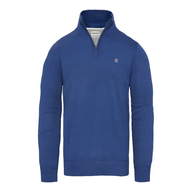 Timberland Men's Blue Williams River Half Zip Sweater