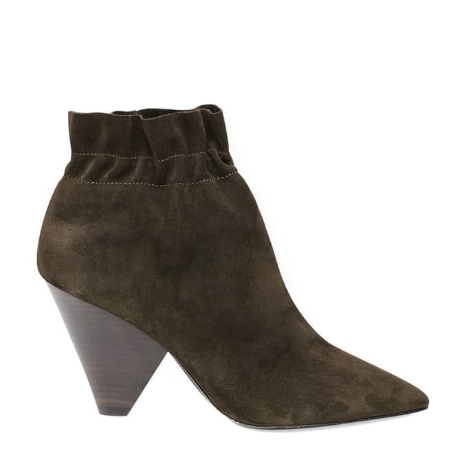 ASH Green Suede Dafne Ankle Boots 