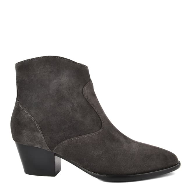 ASH Charcoal Suede Heidi Bis Ankle Boots 