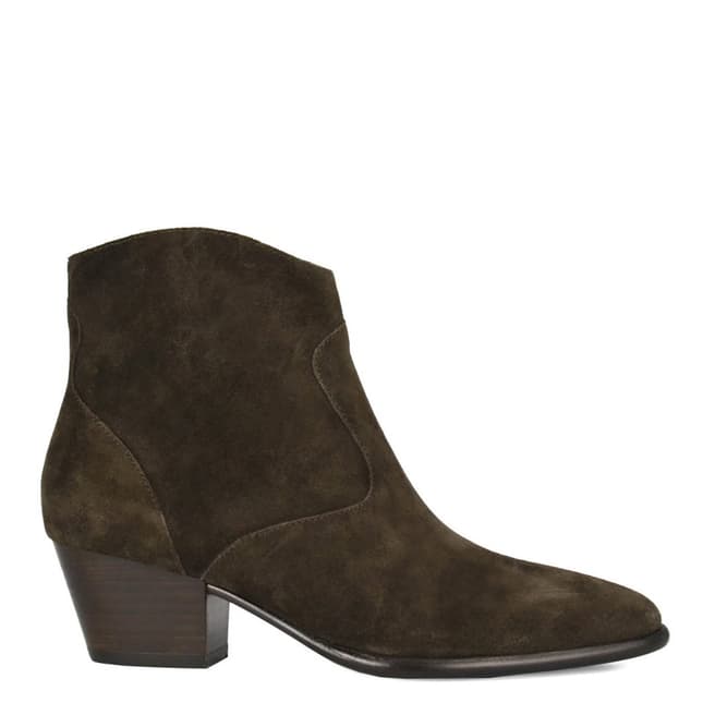 ASH Green Suede Heidi Bis Ankle Boots
