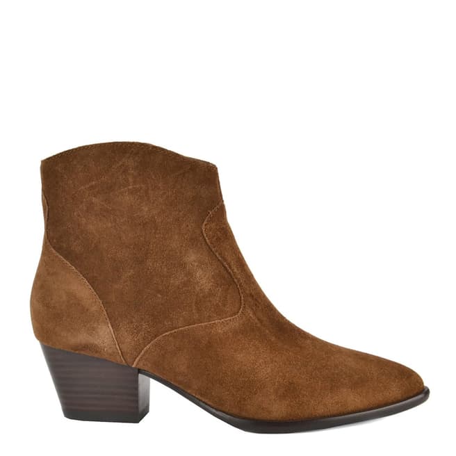 ASH Russet Suede Heidi Bis Ankle Boots 