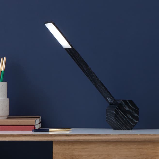 Gingko Black Octagon One Desk Lamp