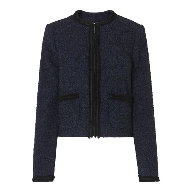 L K Bennett Sloane Blue Cheryl Tweed Jacket