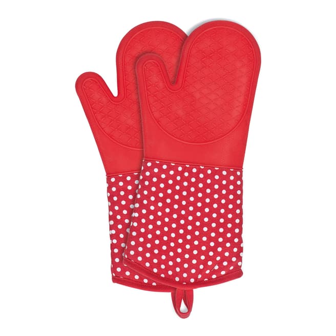 Wenko Set of 2 Red Silicone Oven Gloves