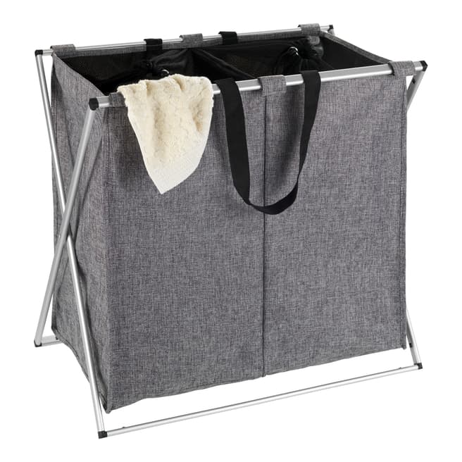 Wenko Duo Grey Mottled Laundry Bag