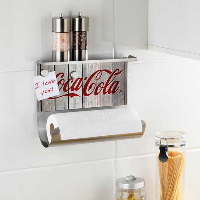 Wenko Wood Coca Cola Magnetic Kitchen Roll Holder