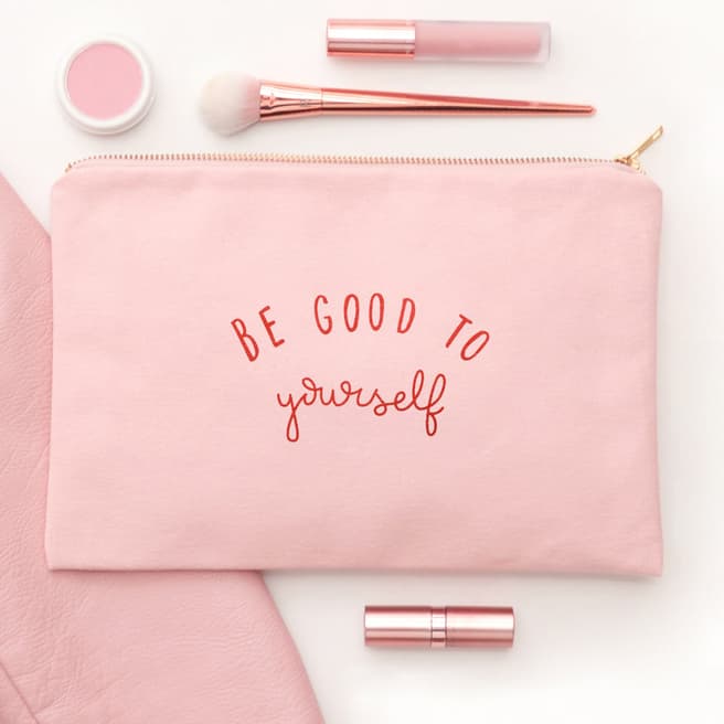 Alphabet Bags Be Good to Yourself Blush Pink Pouch