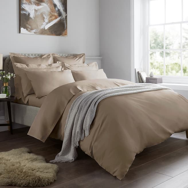 Hotel Living 1000TC Double Duvet Cover, Flax