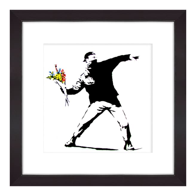 Banksy Anarchist Throwing Flowers, 33x33cm