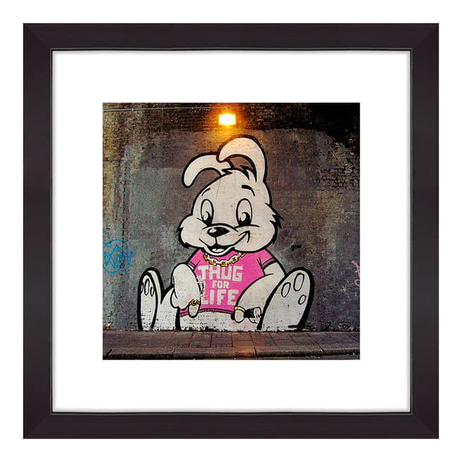 Banksy Thug For Life Bunny, 33x33cm
