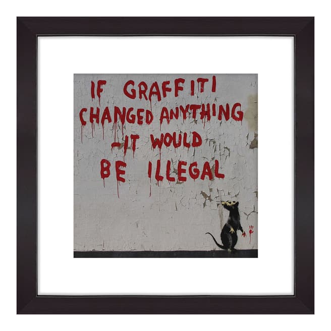 Banksy If Graffiti Changed Anything, 33x33cm