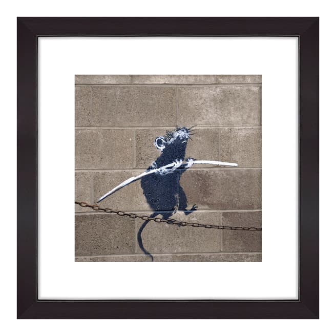 Banksy Tight Rope Walking Rat, 33x33cm