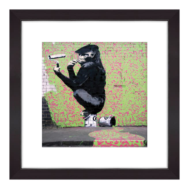Banksy Gorilla With Roller, 33x33cm