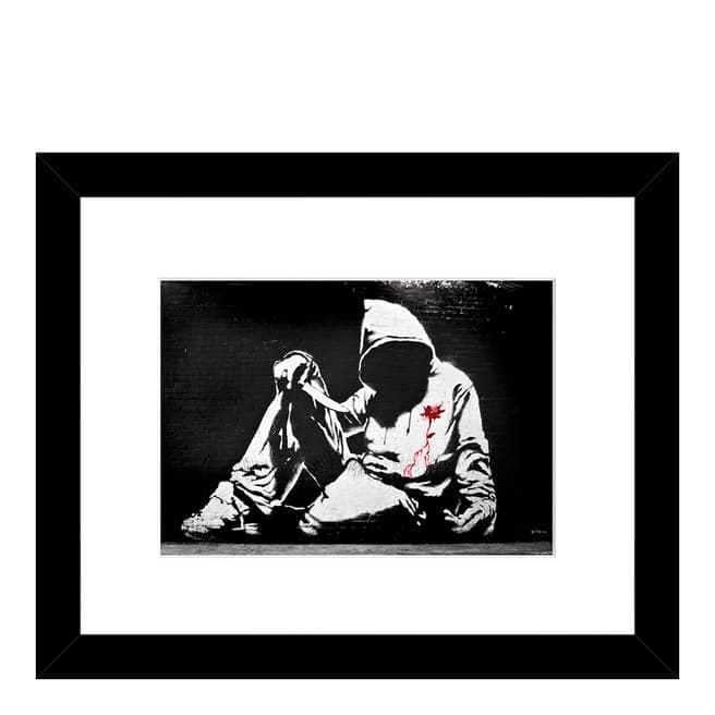 Banksy Hoodie With Knife, 30x24cm