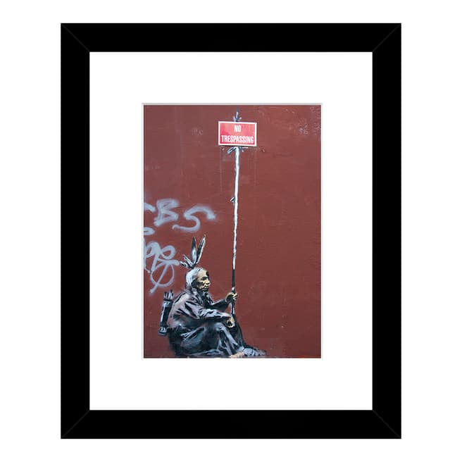 Banksy No Trespassing Native American 2010, 30x24cm