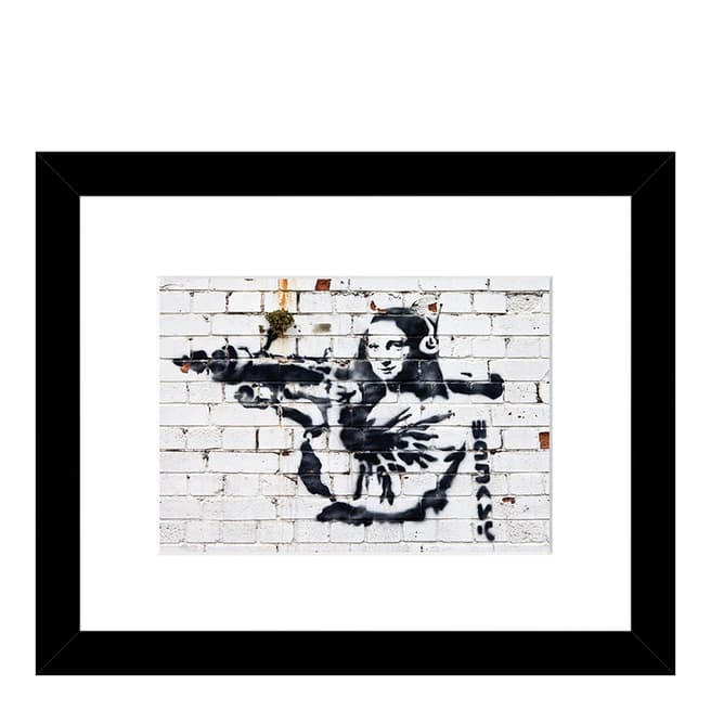 Banksy Mona Lisa With Bazooka 2012, 30x24cm