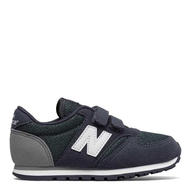 New Balance Kids Navy Q317 Material Up Velcro Trainers