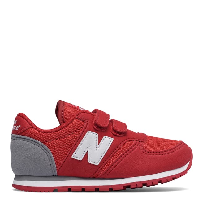 New Balance Kids Red Q317 Material Up Velcro Trainers