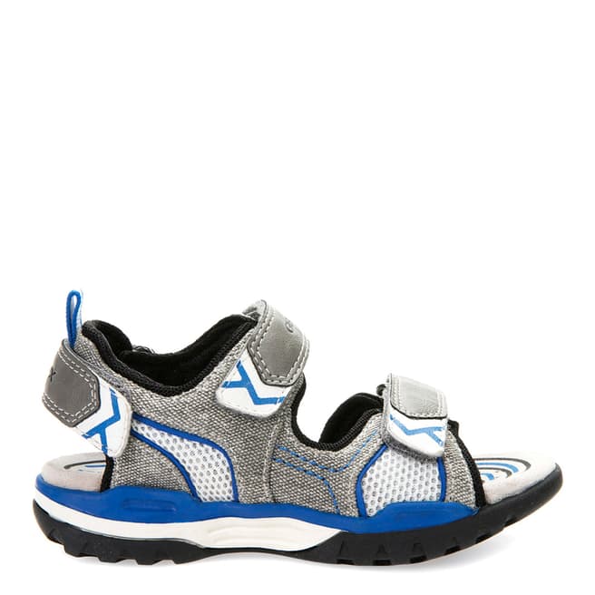 Geox Grey/Blue J Borealis Sandals