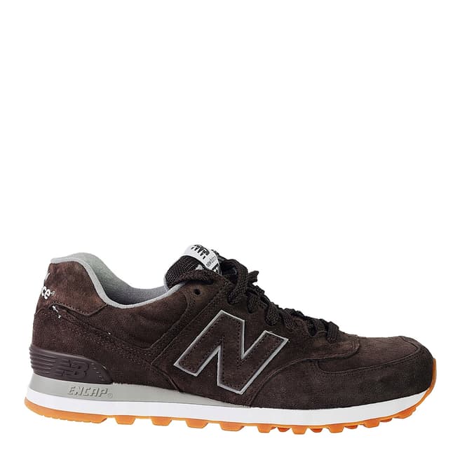 New Balance Men's Brown Suede 574 Trainers