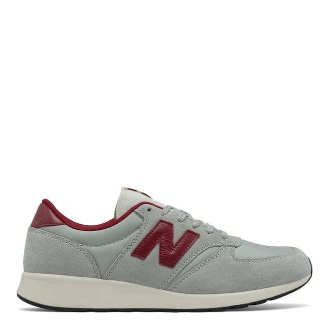 New Balance Men's Grey/Red Suede 420 Trainers