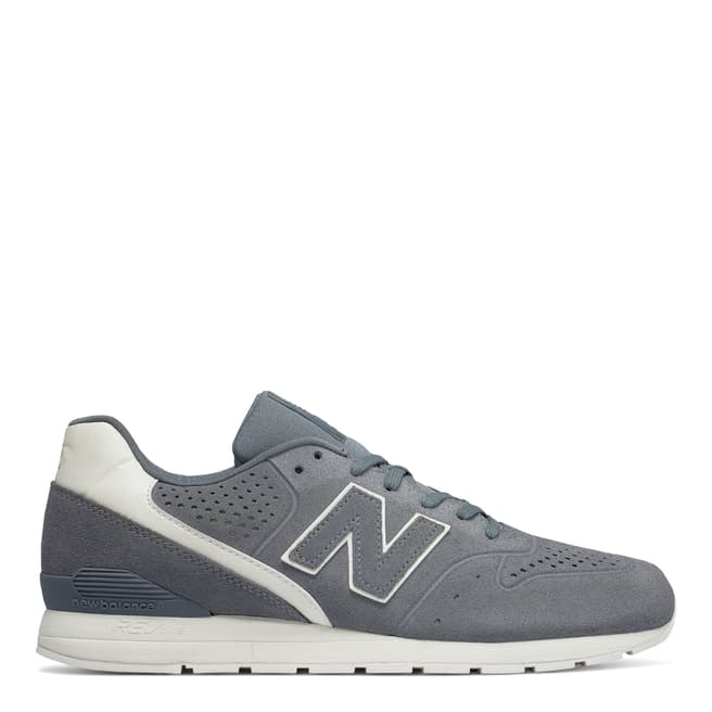 New Balance Mens Grey/White Suede 996 Trainers