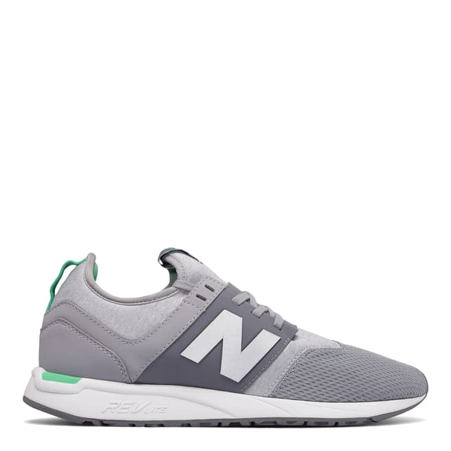 New Balance Women's Grey Leather 247 Trainers