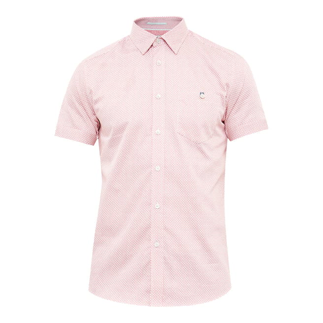 Ted Baker Light Pink Munkee Diamond Printed Shirt