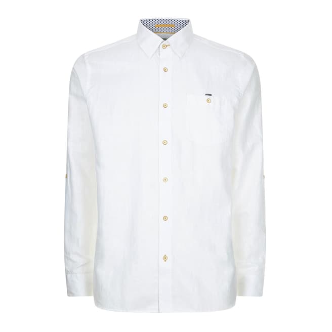 Ted Baker White Laavato Linen Shirt
