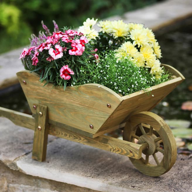 Smart Garden Tan Wheelbarrow Planter
