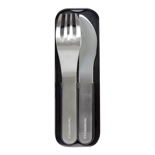 Monbento Black Pocket Cutlery Set