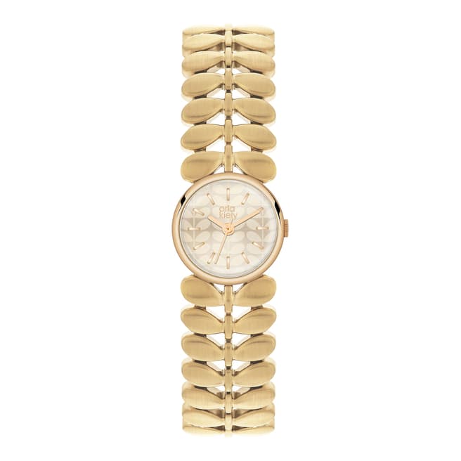 Orla Kiely Silver/Gold Quartz Leaf Watch